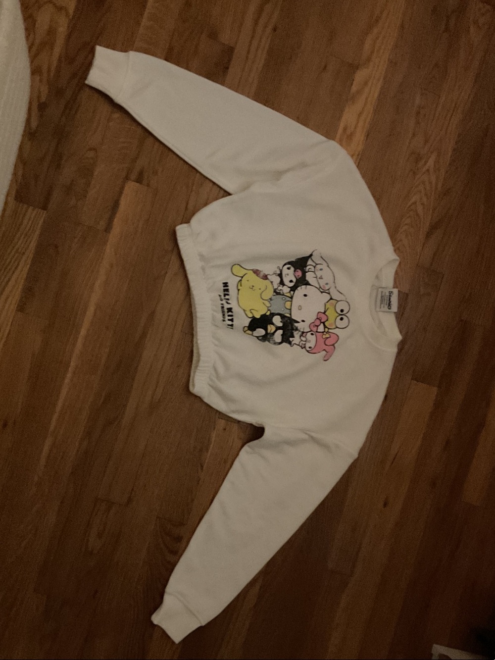 Sanrio White Kids Character Graphic Sweatshirt with Multi-Color Characters